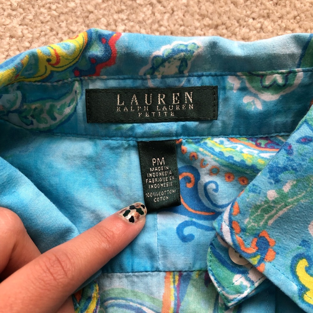 Pattern Ralph Lauren Button Down - Picture 3 of 4